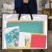 DPEI XUAN Art Portfolio Bag - 19x25 Inch Transparent White Poster Storage Organizer with Zipper and Handle - Ideal for Large Posters, Poster Boards, Paintings - 1 Pack - Buy Online on SooperMarket.com