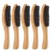 5-Piece Wooden Beard Brush Set for Men | Stiff Bristles & Durable Handle | Gentle Barber Shaving Brushes - Buy Online on SooperMarket.com