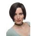 Sexy short hair wig ladies wig bob exciting wild asymmetrical parted dark brown 1248-4