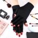 Quesuc 3 Pairs UV Shield Glove Gel Manicures Glove Anti UV Fingerless Gloves Protect Hands from UV Light Lamp Manicure Dryer (Black Purple White) - Buy Online on SooperMarket.com