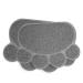 INFURIDER Cat Litter Mat Cute Paw Shape Pet Feeding Mat 15 x12 Cat Food Water Bowl Placemat Anti-Slip Puppy Cat Eating Dish Pad for Pet Accessories(2 Pack)