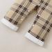 Puseky Baby Boy 3-6 Months Clothes Set | Long Sleeve Romper with Plaid Suspenders Overall Pants | Spring Fall Outfits in White - Buy Online on SooperMarket.com