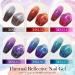 MSRUIOO Color Changing Reflective Gel Nail Polish - Temperature Activated Glitter Polish - Diamond Glitter Silver Pink Purple - Color Changing Gel - Buy Online on SooperMarket.com