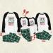 IFFEI Christmas Pyjamas Matching Family Pajama Set - Xmas Letter Print Tops & Plaid Pants Sleepwear for Women Men Kids Baby Pet - Green/Letter - Size Kids 6-7 Years - Buy Online on SooperMarket.com