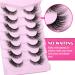 Buy 7 Pairs Cat Eye False Eyelashes - Natural Look Mink Fluffy 15mm 6D Volume Wispy Strip Lashes by PHKERATA - International Shipping Available - Buy Online on SooperMarket.com