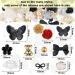 Kikonoke 350pcs 3D Resin ABS Rose Flower Bows Butterfly Charms with Pearl Beads - Black | Craft DIY Supplies - Buy Online on SooperMarket.com