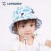 LANGZHEN Baby Girls Beach Sun Hat Wide Brim with Chin Strap, 4-8 Years - Multicolor Dinosaurs - Buy Online on SooperMarket.com