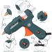 Hot Glue Gun Kit with 20 PCS Glue Sticks | Dual Temp 60/100W Hot Glue Gun for DIY Projects | Ideal for Home and Office Quick Repairs | Dark Green - Buy Online on SooperMarket.com