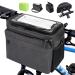 Bicycle pocket handlebar with adapter for e-bikes and bicycle 5.3 l handlebar bicycle basket front waterproof handlebar pocket bike cell phone holder with adjustable touchscreen and removable shoulder strap