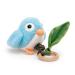 Apple Park Crawling Blue Birdie Teething Baby Toy - Hypoallergenic  100% Organic Cotton  Bamboo Ring