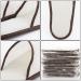 Frcctre 15 Pairs Non-Slip Disposable Spa Slippers for Women & Men - Beige/Brown Edge - Buy Online on SooperMarket.com