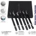 Silakor 6-Piece Stainless Steel Eyelash Tweezers Set for Volume and Classic Lash Extensions - Black - Buy Online on SooperMarket.com