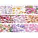 450pcs 3D Flower Nail Art Sequins Decals - Colorful Mixed Flowers & Leaves Designs | MAIOUSU STORE - Buy Online on SooperMarket.com