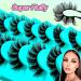 7 Pairs of 3D False Eyelashes Cat Eye Fluffy Volume D Curl Cat Eye Artificial Eyelashes Natural Look Reusable Handmade Faux Mink Makeup Eyelashes (BH02) 7B-D-Curl-H02 - Buy Online on SooperMarket.com