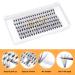 20D 0.07D 16mm Cluster Lashes - 120 Pcs Individual C D Curl B&Q LASH DIY Eyelash Extensions at Home - Individual Eyelashes - 10D to 20D - B&Q LASH - Buy Online on SooperMarket.com