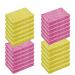 CELOX 24 Pack Large Sponges for Kitchen, Handy Sponges for Dishes, Eco Friendly Cellulose Dish Sponge Bulk, Super Absorbent Cleaning Sponges, DIY Sponges for Kids, 4.5" x 2.8" x 0.6" Pink-yellow 4.5" x 2.8" x 0.6" (24 Pack)