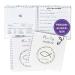 Guest book for baptism with pre -printed questions about filling out for the guests as a reminder with name and date personalized memory album baptismal gift fish symbol