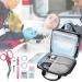 Trunab Padded Stethoscope Case Small First Aid Kit Bag Empty Hold Two Stethoscopes Compatible with 3M Littmann/MDF/ADC Ideal for Home Car Camping and Hiking Balck Black - Buy Online on SooperMarket.com