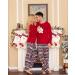 Ekouaer Christmas Family Pajamas Set - Red - Men, Women, Kids - Buy Online on SooperMarket.com