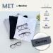 Opulize MET Reading Glasses 2 Pack - Slim Round Frame Spring Hinges Scratch-Resistant - Black Transparent & Gray for Men & Women +2.00 Diopters - Buy Online on SooperMarket.com