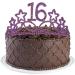 MEANT2TOBE 16th Birthday Sash and Tiara for Girls - Fabulous Set for Sweet 16 Party - Glitter Sash + Rhinestone Tiara - Purple Sparkle Gift Set - Buy Online on SooperMarket.com