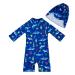 upandfast Baby Boys/Girls Zipper Swimwear with Snap Bottom UPF 50+ Sun Protection Toddler One Piece Swimsuit Blue Shark1 6-9 Months