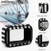 Large Makeup Bag BAGSMART Travel Cosmetic Case with Clear Toiletry Pouch | Double Layer Organizer with Adjustable Dividers | Portable Artist Storage Bag | Black & White Stripes - Buy Online on SooperMarket.com