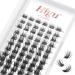 72 Pcs Lash Clusters DIY Eyelash Extension C Curl 8-16mm Wide Stem Cluster Lashes Individual Lashes Cluster Lashes Wisps Reusable Professional Makeup for Self-application(Common C 8-16mm)