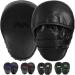 Boxing Punching Mitts-Curved Kickboxing Muay Thai MMA Pad Training Target Punch Mitts Bags for Kids, Men &Women (Pair) Full Black