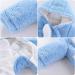 Newborn Baby Cartoon Bear Snowsuit Winter Coat Fleece Hooded Romper Jumpsuit 6-9 Months - Blue Rabbit - Buy Online on SooperMarket.com