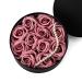 Luxury Beautiful Flora Scented Roses/Carnation Flower Bath Soap with Stem Flower Soap in Gift Box Gift for Birthday/Valentine's Day/Mother's Day (Black Pearl Pink)