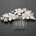 Plouluyt Wedding Bridal Hair Combs Vintage Imitation Crystal Hairpins Prom Jewelry Gold Silver Flower Pattern Hair Accessories Pins Women Silver - Buy Online on SooperMarket.com
