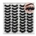 3D Dramatic 25MM Mink Lashes Fluffy 20 Pairs False Eyelashes Pack Wholesale Reusable Bottom Long 20MM Mink Eye Lashes Bulk By TIKILEY Dramatic Mink Lashess
