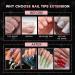 Makartt Ballerina Nails Set - 500 Clear False Nail Tips with Nail Glue for Acrylic Press On Nails - Full Cover Coffin Soak Off Tips and Nail File - Nails Art Kit for Women - Buy Online on SooperMarket.com