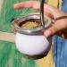 thebmate Premium Yerba Mate Cup (Mate Gourd) - Crafted Ceramic Teacup - Brown Leather Wrapped Handmade in Uruguay - Mate Tiny - Camionero Style (White) - Buy Online on SooperMarket.com