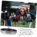SWOOMEY 1Pc Outdoor Non Stick pan Camping Skillet nonstick Grill pan Stove Grill pan BBQ Grilling pan Broiler pan for Oven Stainless Steel Griddle Round Griddle fold Iron Gas Stove - Buy Online on SooperMarket.com