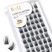 Cluster lashes 72 Clusters B&Q Lash Clusters D Curl Individual Cluster Lashes Natural Eyelash Clusters DIY Lash Extensions Soft Fluffy Cluster Eyelash Extensions (B36 D-14mm) D-14 mm B 36