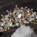 SWEETV Jeweled Metal Princess Tiara Queen Crown for Bride - Bridal Headpieces for Wedding, Quinceanera, Prom - Gold/Clear - Buy Online on SooperMarket.com