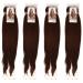 x-pression 4 PACK LAGOS BRAID Pre-Pulled Hair Extension 46'' Inch 2 IN A Pack (Colour 33 Dark Brown) auburn brown 46"