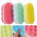 Supvox Bath Sponge Stool - 3 Pack Massager & Scrubber Pad for Peeling Skin | Yellow Red Blue | Perfect for Men & Women - Buy Online on SooperMarket.com