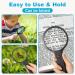 5X Rechargeable Hands-Free Magnifying Glass for Reading with 50 Ultra-Bright LEDs Light Full Page Magnifier for Neck Wear with 10X Foldable Handheld Magnifying Glass for Low Vision Person(Black) - Buy Online on SooperMarket.com