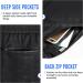 Maamgic Men's Workout Shorts - Soft Stretch Running Gym Athletic Shorts with Zip Pockets - Black - Large - Buy Online on SooperMarket.com