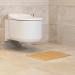 Buy DE-COmmerce Bamboo Bath Mat Set of 3 - Non-Slip Wooden Rug for Bathroom in Nature Color - Buy Online on SooperMarket.com