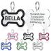 Dog brand with engraving - Yhananti personalized trailer for small to medium -sized dogs in glitter bones - stainless steel dog brand personalized with name telephone number and address (black large) L black