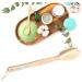 Bamboo Handled Shower Brushes for Exfoliating and Body Massage - Soft and Hard Natural Boar Bristles - Ideal for Back and Whole Body Scrubbing - Buy Online on SooperMarket.com