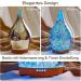 Porseme 280ml Aroma Diffuser with Remote Control | Hand Blown 3D Fireworks Humidifier | Quiet Ultrasonic with 7 LED Colors | Automatic Power-Off & Timer | Perfect for Apartments & Yoga - Buy Online on SooperMarket.com