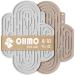 Ohmo Slip mat dog leak mat for puppies cat - 2 PCs cute cactus design for pet fear relief and slowly feed food quality silicone (ash & sand) m ash & sand