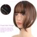 1pc Wig Air Bangs Ladies Tops Curly Human Hair Wig Tops for Women Bangs Hair Clip Human Hair Topper Curly Wigs Hair Hair Extensions Clip-on Woman High Temperature Wire Edge - Buy Online on SooperMarket.com