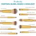 Expressions 10pc Pro Makeup Brush Set with Sparkling Gemstones - Quality Soft Bristle Tools for Professional Makeup - Buy Online on SooperMarket.com