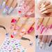 Teenitor 3D Flower Nail Stickers Set with Glitter, Butterfly, Heart Sequins, and Nail Foil - 12 Self-Adhesive Sheets for Nail Art Decoration - Buy Online on SooperMarket.com